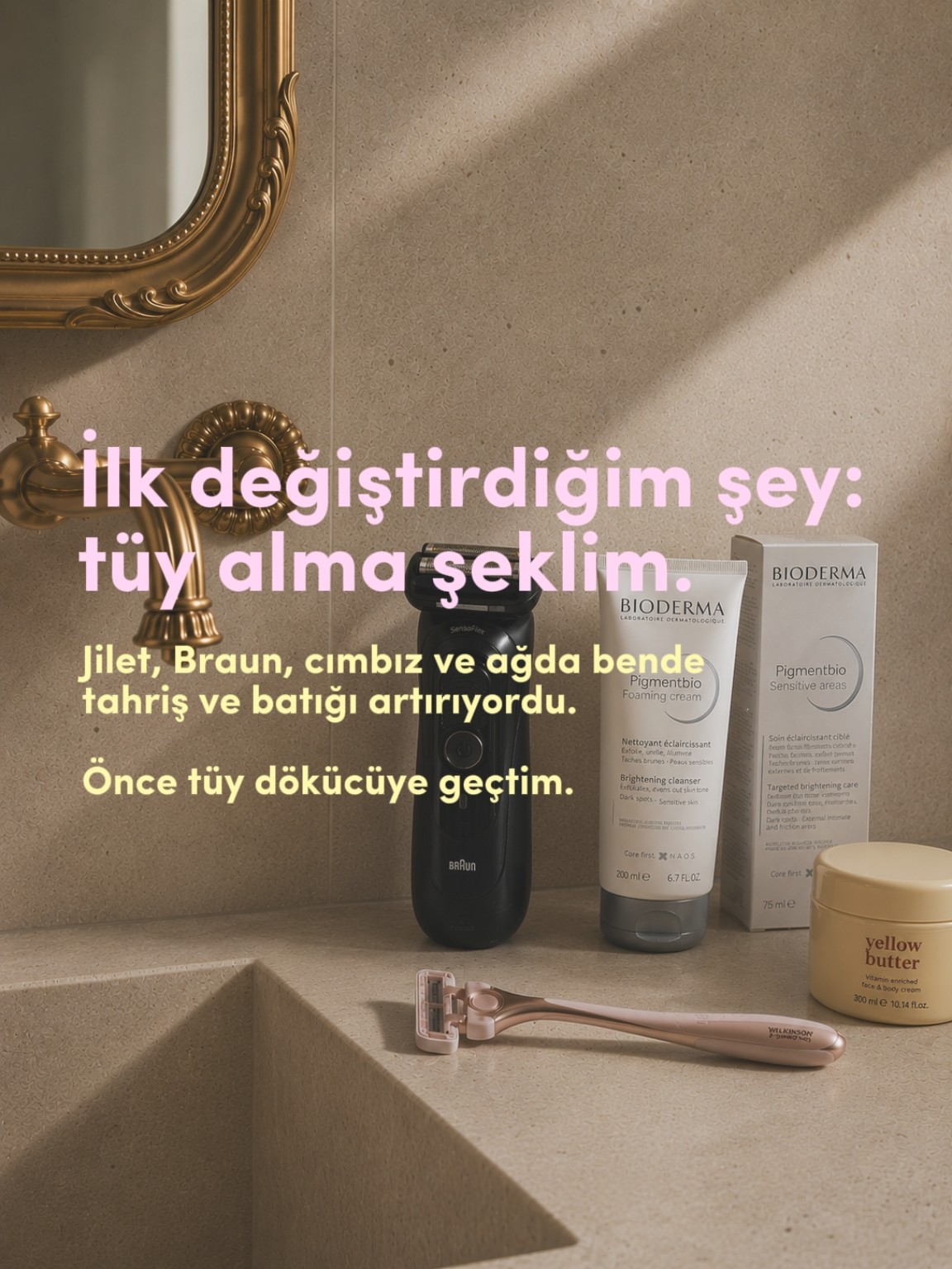 Tüy alma yöntemlerini değiştirme deneyimim. Tüy dökücü ürünler de tahriş edebilir; kullanım talimatı ve küçük alan testi önemlidir.