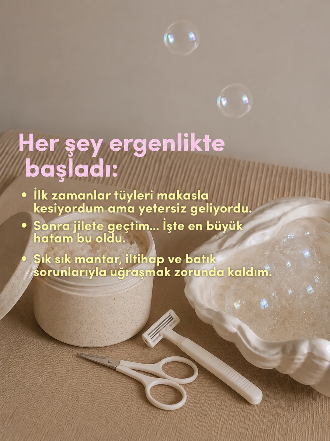 Ergenlikten başlayan deneyimim; tıraş sonrası şikâyetler tek başına mantar tanısı değildir.